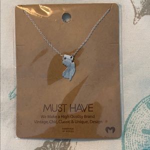 NJ state necklace